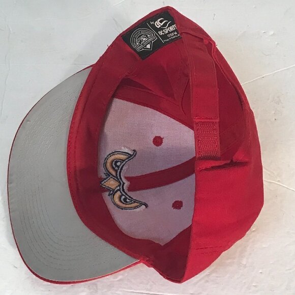 Los Angeles Angels Minor League Owlz Red Adjustable Baseball Hat - Picture 7 of 8